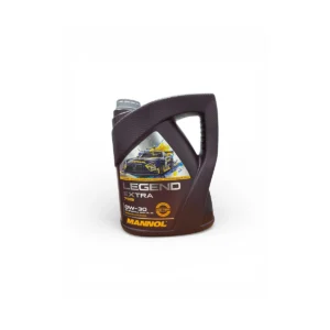 Vista frontal aceite Mannol Legend Extra 7919 0W-30 5 litros con detalle de certificaciones API SP, ACEA C2/C3, especificaciones técnicas y recomendaciones de uso.